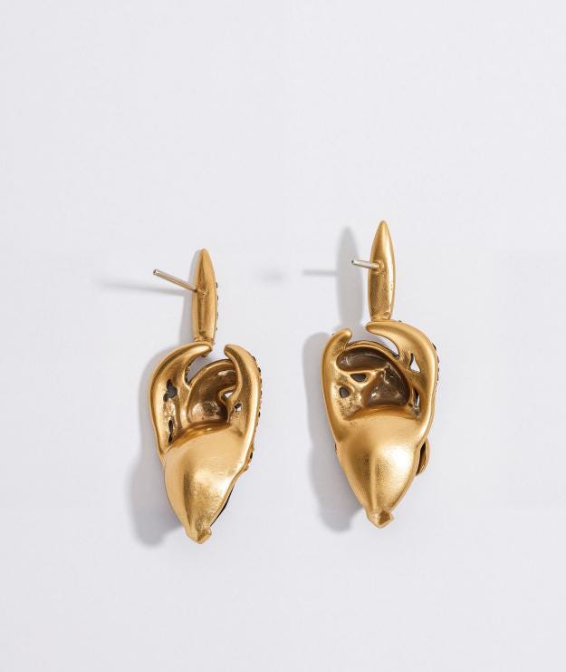 Vintage Earrings ·Vintage Panther Statement Earrings · Gothic Black Crystal Drop · Animal Jewelry Gift