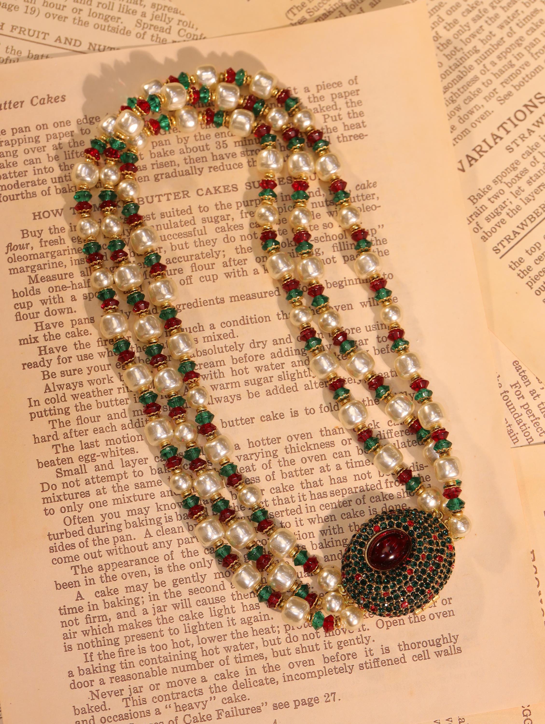 Handcrafted Swarovski Pearl & Crystal Necklace Set, Royal Statement Jewelry, Artisan Luxury, High-End Gala Wedding Jewelry for Collectors