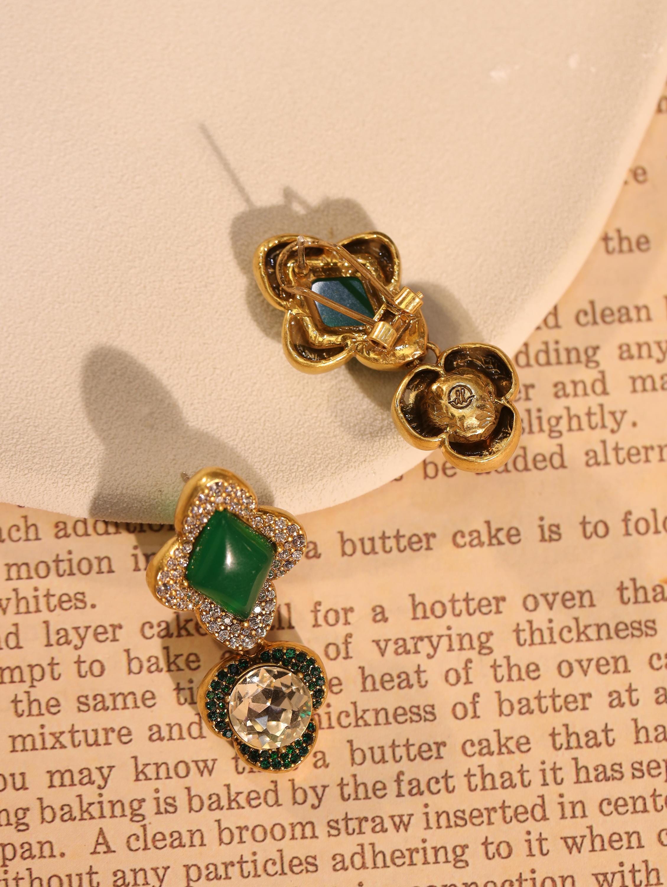 Handcrafted Jade & Swarovski Pearl Necklace Set, Luxury Artisan Jewelry, 18K Gold Royal Statement, High-End Bridal Gala Jewelry  Collectors
