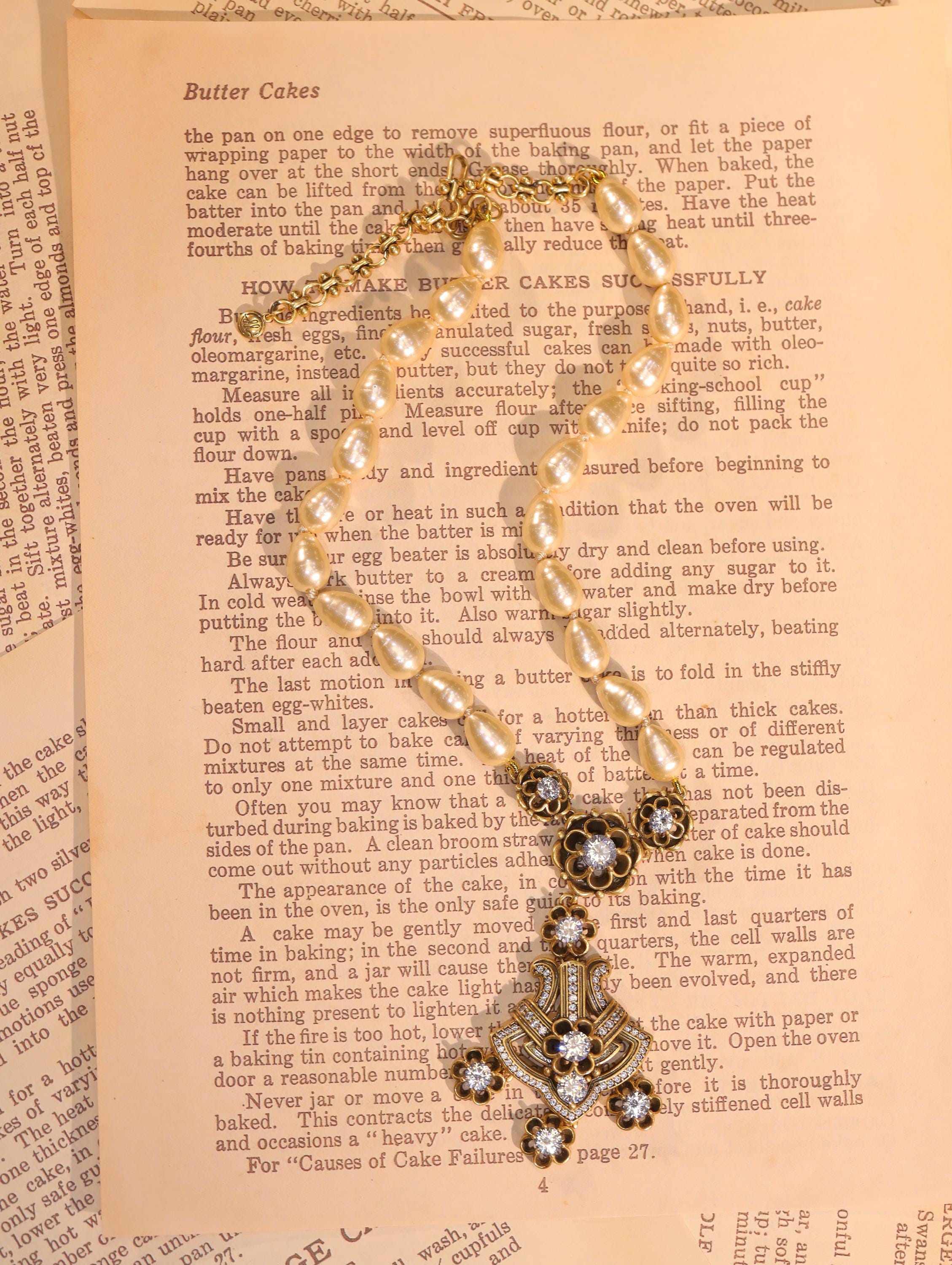 Baroque Crystal Filigree Necklace & Earrings Set | Vintage Bridal Jewelry Set
