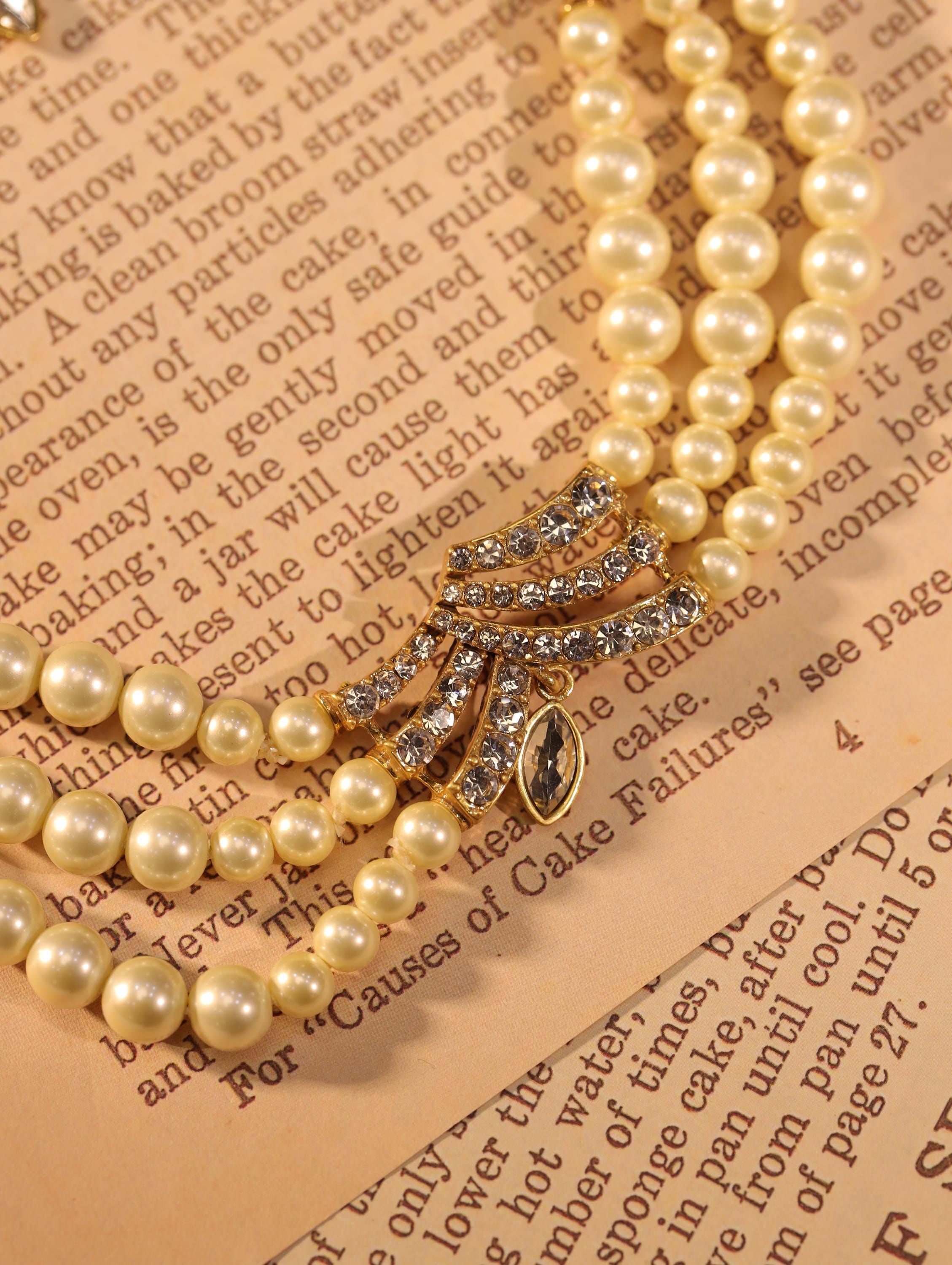 Swarovski Pearl & Crystal Necklace Set, Luxury Handcrafted 18K Gold Plated, Vintage Art Deco Jewelry, Statement Bridal Jewelry