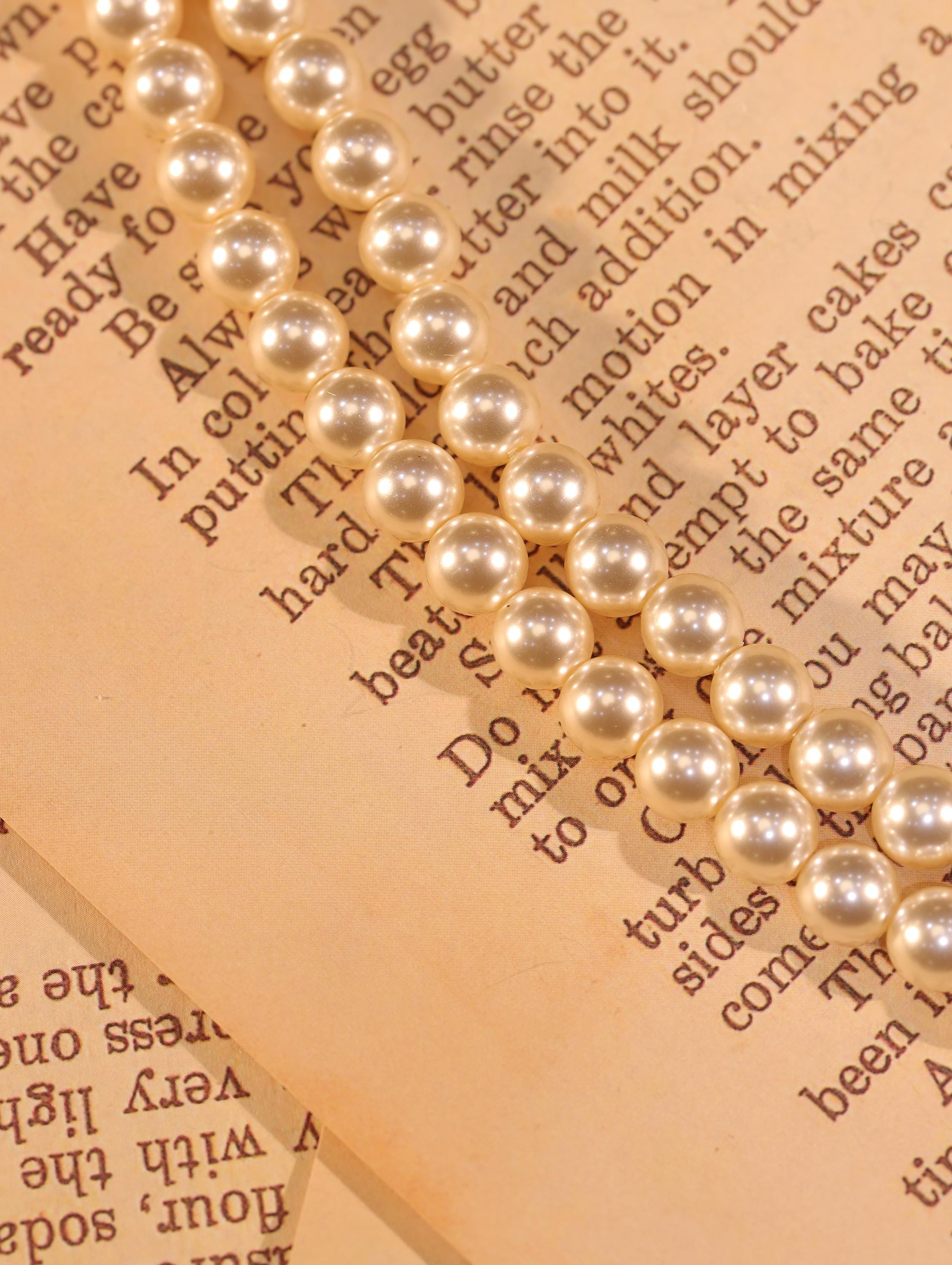 Luxury Vintage Pearl Necklace & Earrings Set, 18K Gold Plated, Swarovski Crystals, Baroque Inspired Handcrafted Jewelry for Collectors