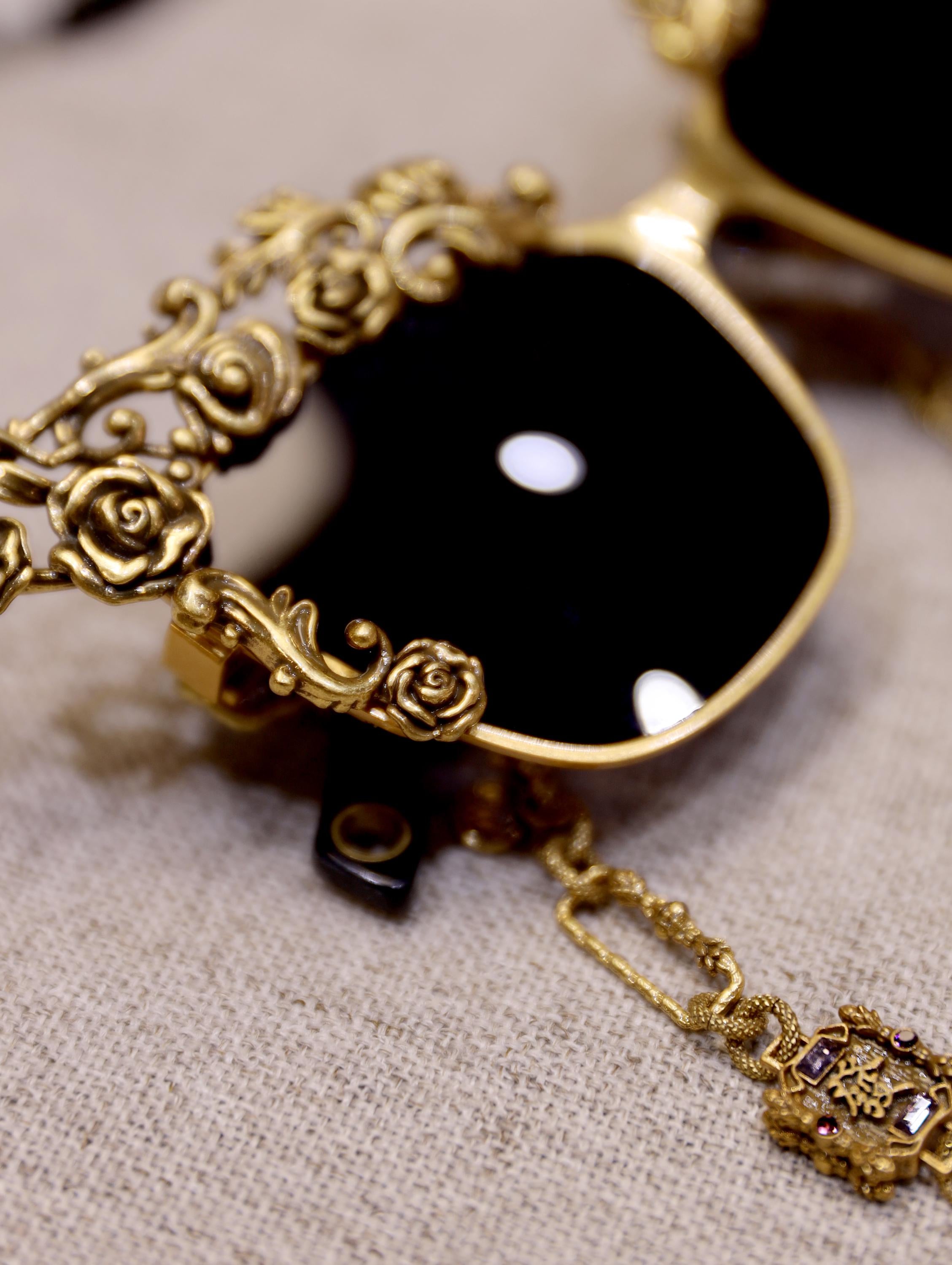 Baroque Gold Filigree Sunglasses | Rococo Style Statement Eyewear | Unique Handmade Gothic Lolita Festival Sunglasses for Fashion Icons